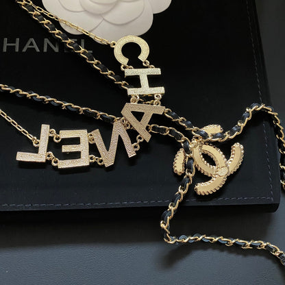 Collar doble de diamante de moda