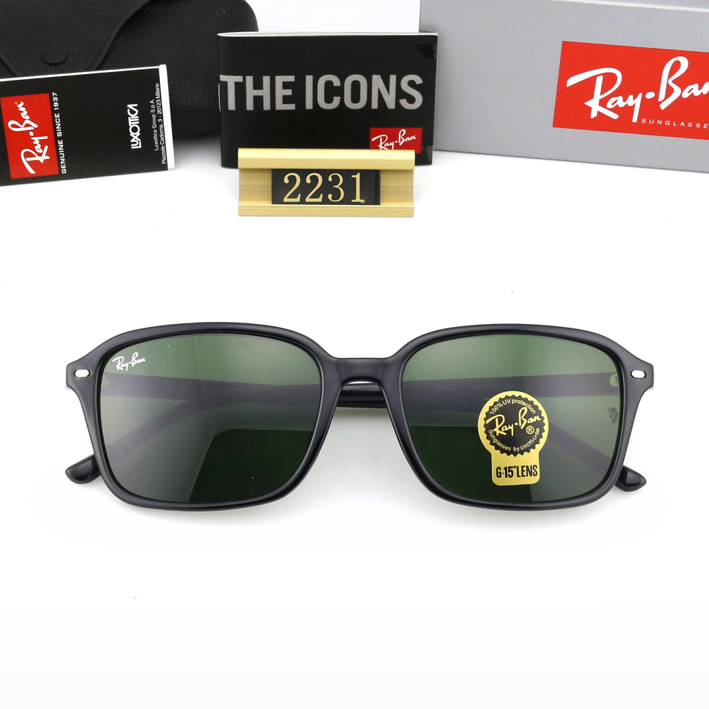 Classic Slim Square Frame Sunglasses - 2231