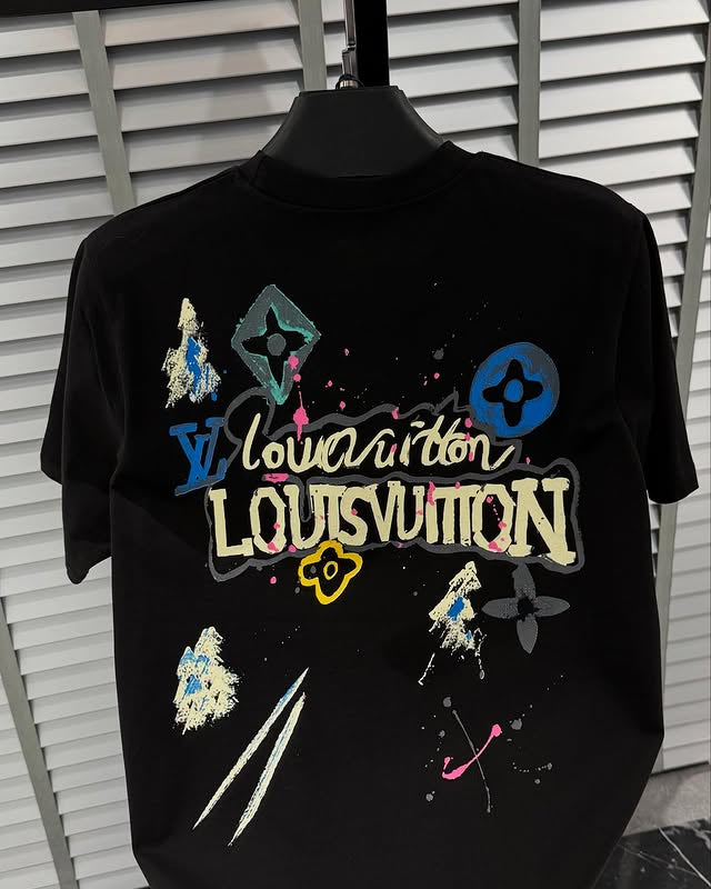 Nouveau t-shirt imprimé éclaboussures d'encre