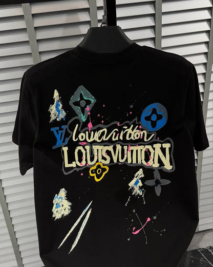 Nouveau t-shirt imprimé éclaboussures d'encre