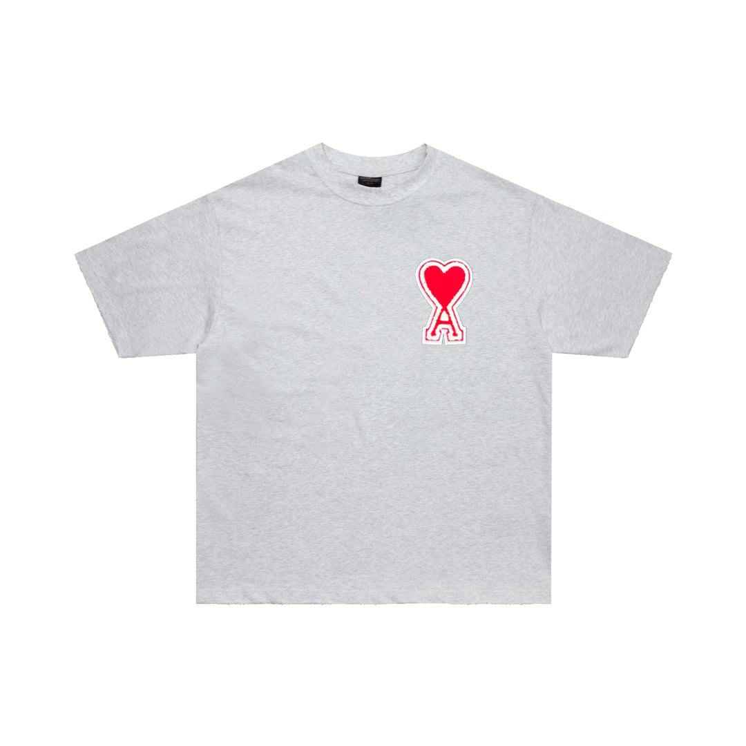 T-shirt uni à manches courtes Love