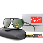 Retro Double Bridge Aviator Sunglasses - 2205