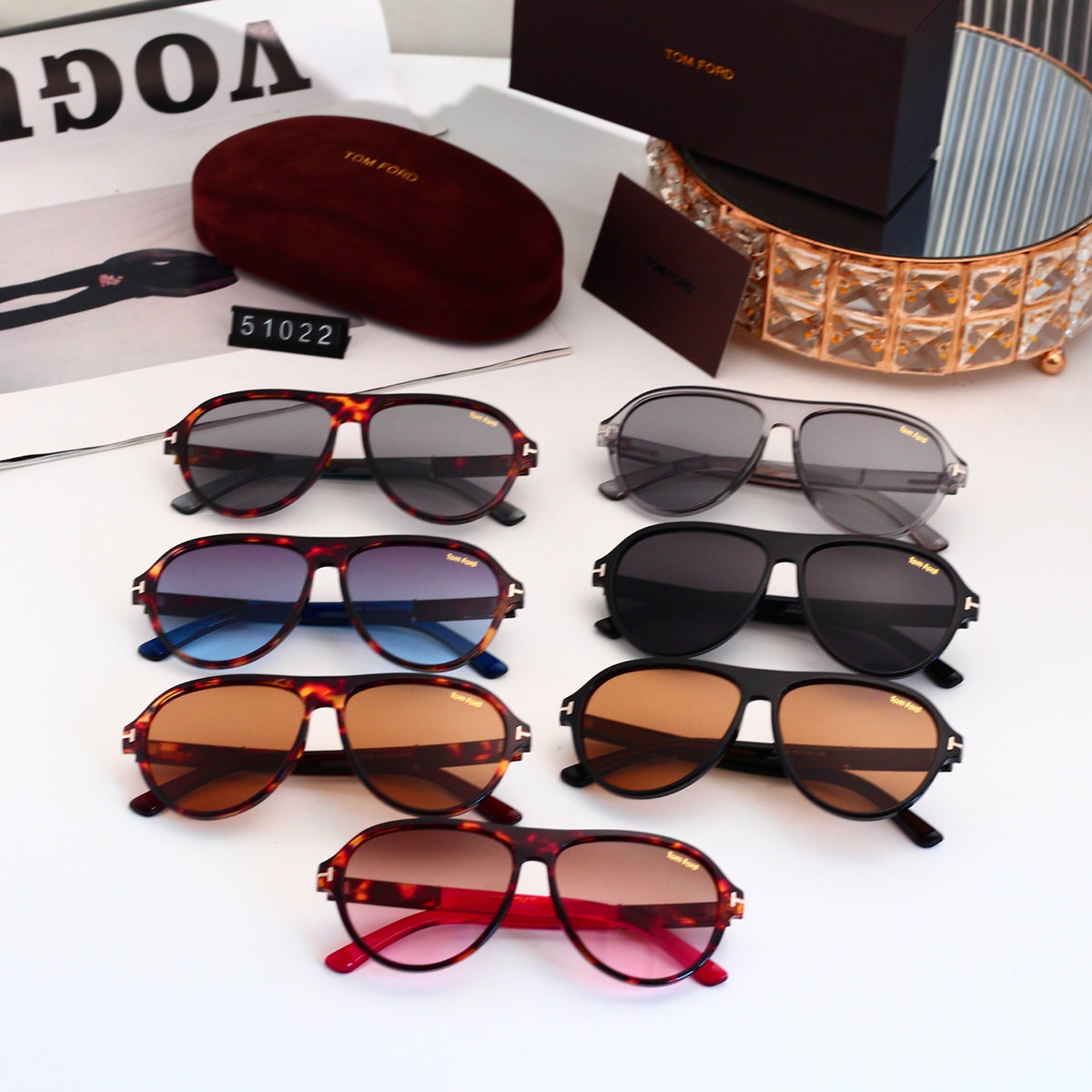 13 Color Classic Pilot Optical Eyeglasses - 51022