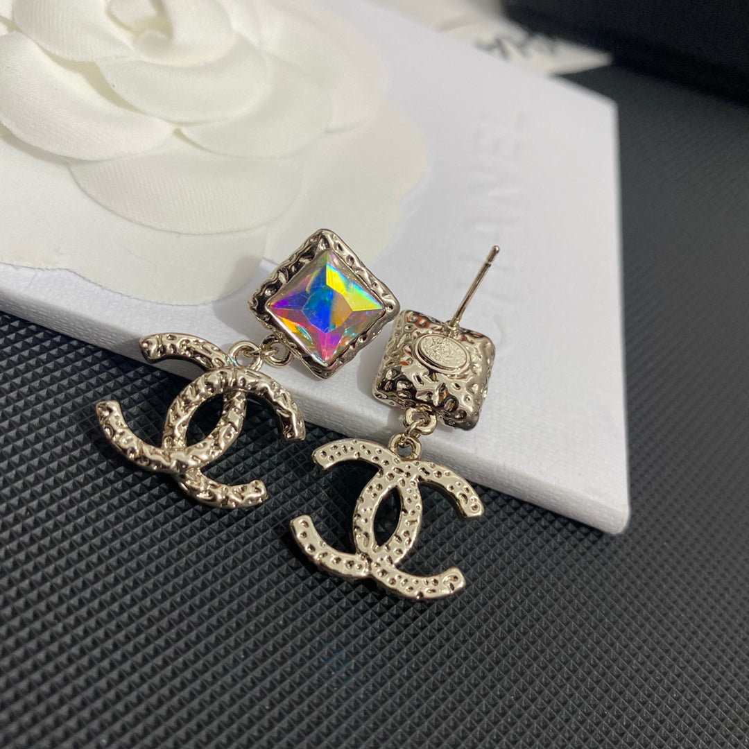 Boucles d'oreilles Diamant Laser Personnalité