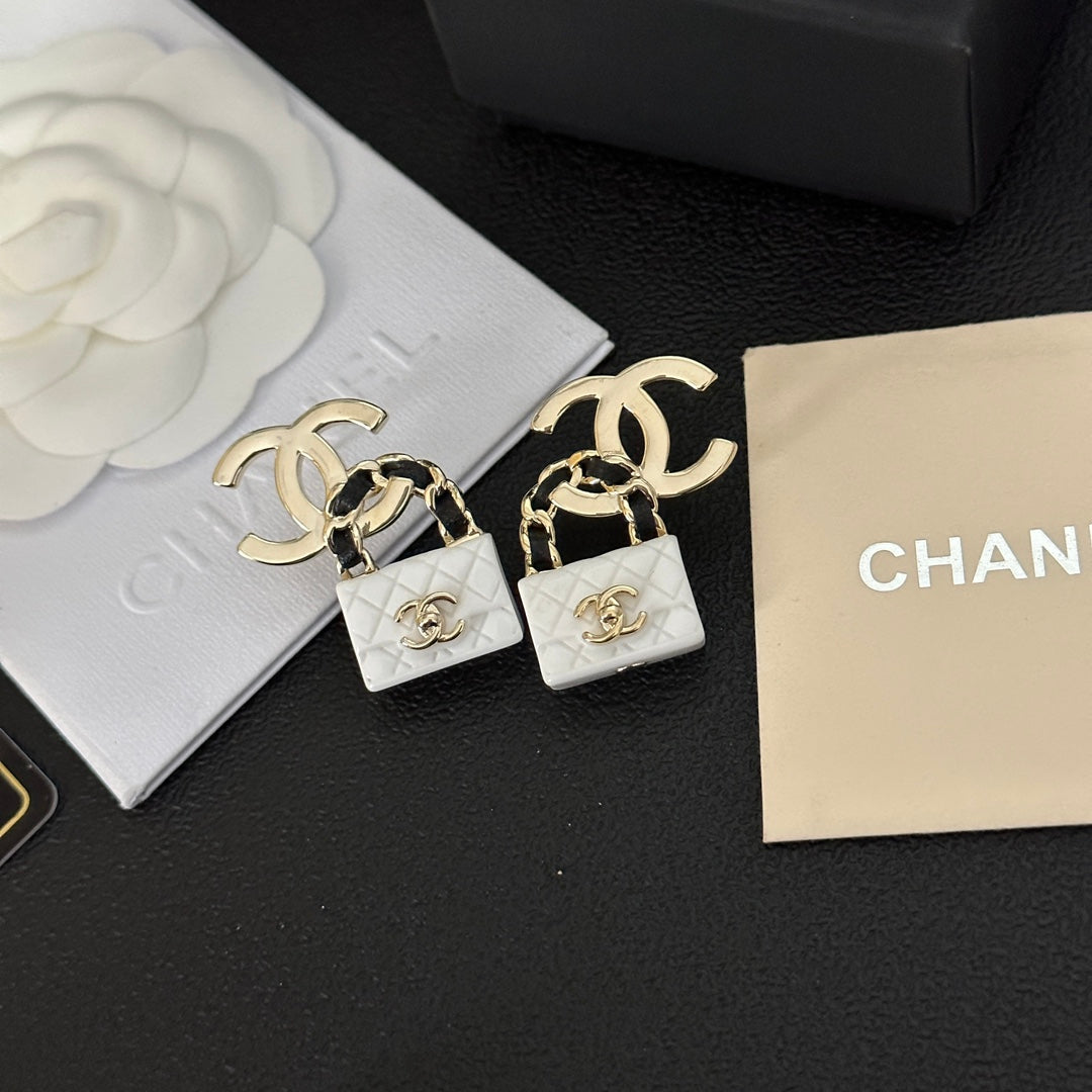Nouvelles boucles d'oreilles pendentifs sac à main mode