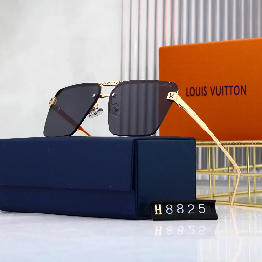 Lunettes de soleil monogramme en métal HD