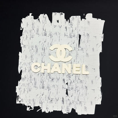Grand t-shirt décontracté à manches courtes avec logo graffiti tridimensionnel