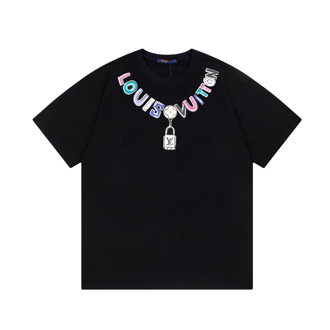 T-shirt imprimé lettres colorées