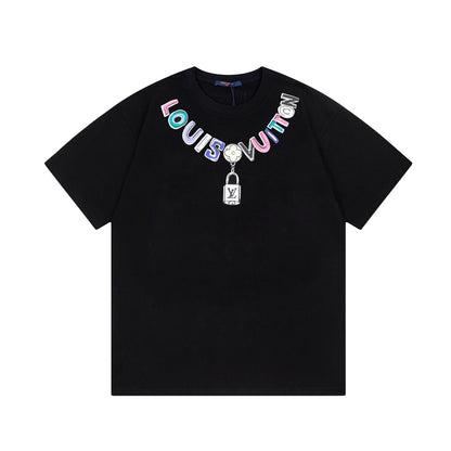 T-shirt imprimé lettres colorées