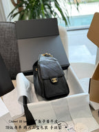 Black Quilted Leather Shoulder Bag 🖤