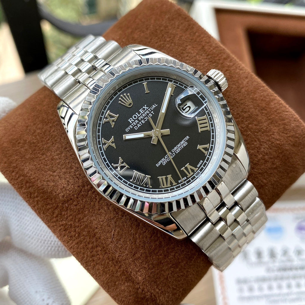 Men’s Classic Stainless Steel Dress Watch – 5-Style Luxury Collection (Silver, Two-Tone & Gold-Tone), Elegant Roman Numerals & Fluted Bezel