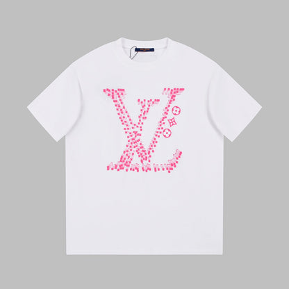 T-shirt rose imprimé classique
