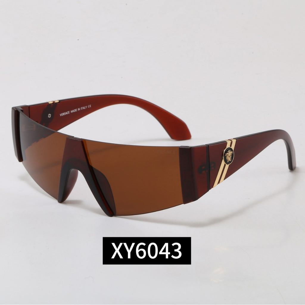 Rimless Shield Sunglasses 7 Style Options Vintage Medallion Design Y2K Fashion Luxury Look XY6043