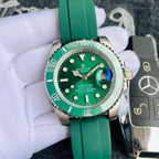 Men’s Stainless Steel Automatic Dive Watch – 3-Color Dial Collection, Sport Rubber Strap, Classic Diver Style