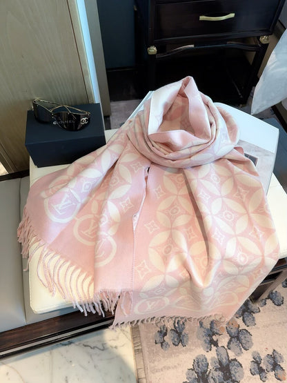 ✨ 2026 New Geometric Circle Jacquard Cashmere Scarf – Vintage Artistic Quiet Luxury
