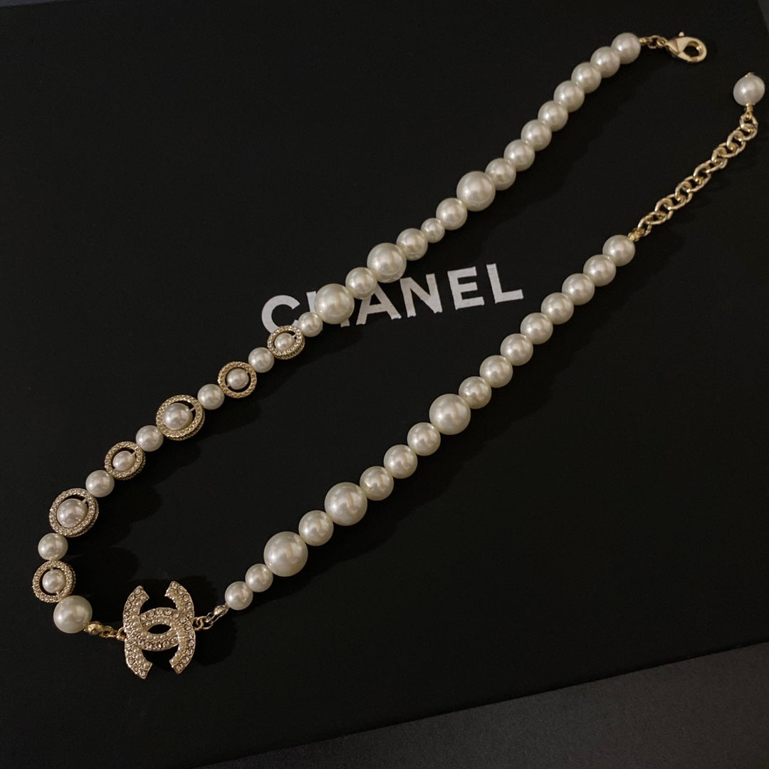 Pendentif Diamant Tendance Collier de Perles