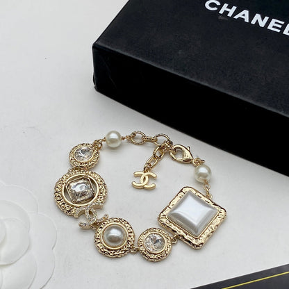 Bracelet réglable Noble Diamond Pearl