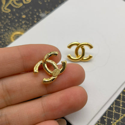 Pendientes Doble C Dorados