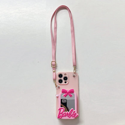 Estuche monedero tipo bandolera con espejo