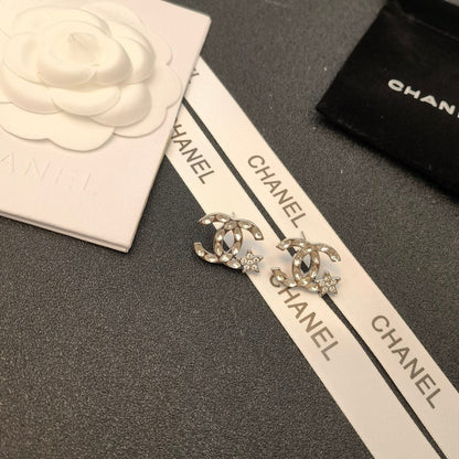 Pendientes de Estrella con Diamantes de Cristal