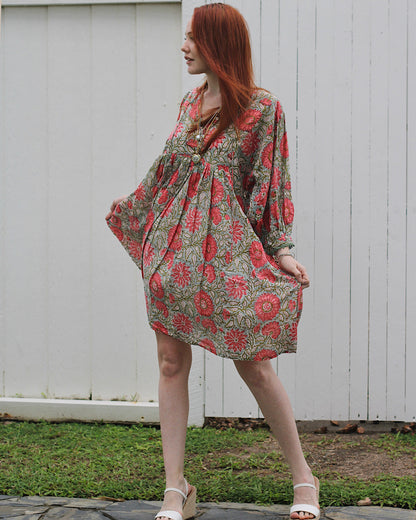 Robe courte Hawa motif Flora