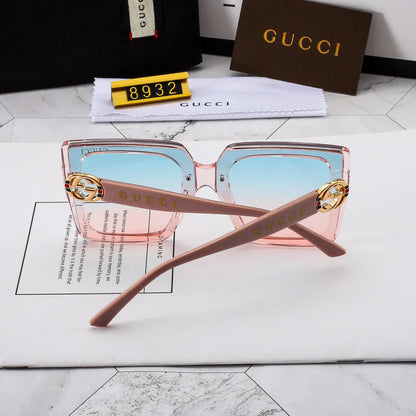 4 couleurs style coréen grandes lunettes de soleil tendance 8932
