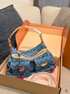 Vintage Denim Baggy Shoulder Bag 💙
