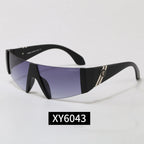 Rimless Shield Sunglasses 7 Style Options Vintage Medallion Design Y2K Fashion Luxury Look XY6043