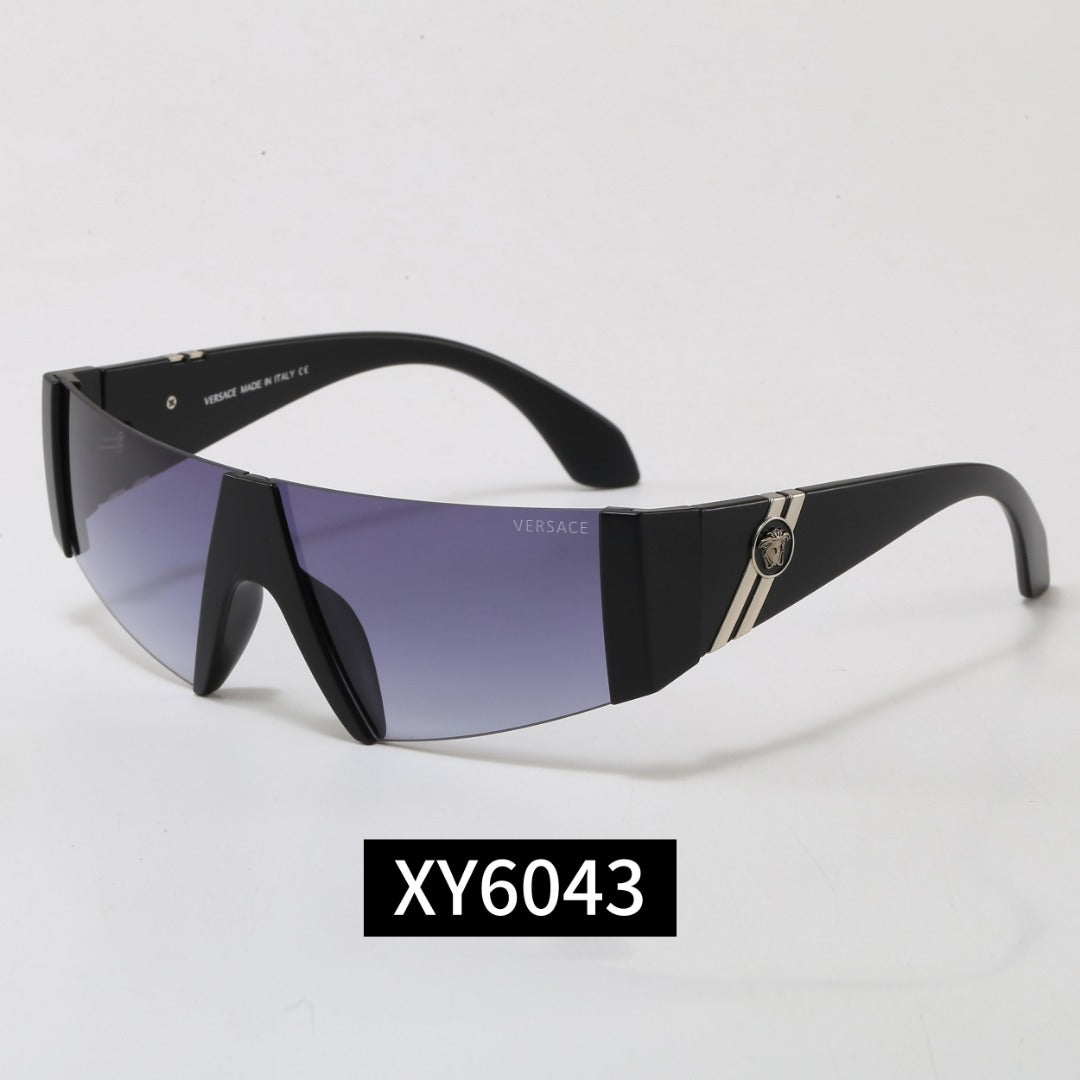 Rimless Shield Sunglasses 7 Style Options Vintage Medallion Design Y2K Fashion Luxury Look XY6043