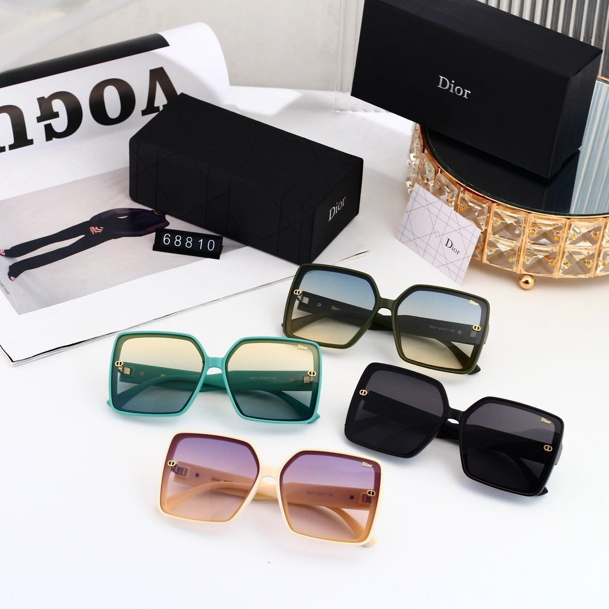 Simple and stylish metal sunglasses 68810