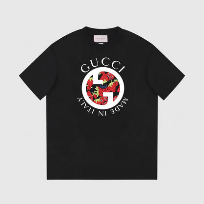 T-shirt rond imprimé Fabriqué en Italie