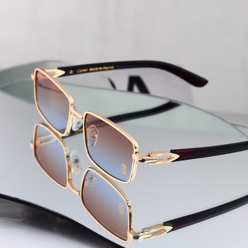 7 Color classic Rectangular Metal Sunglasses - 51002