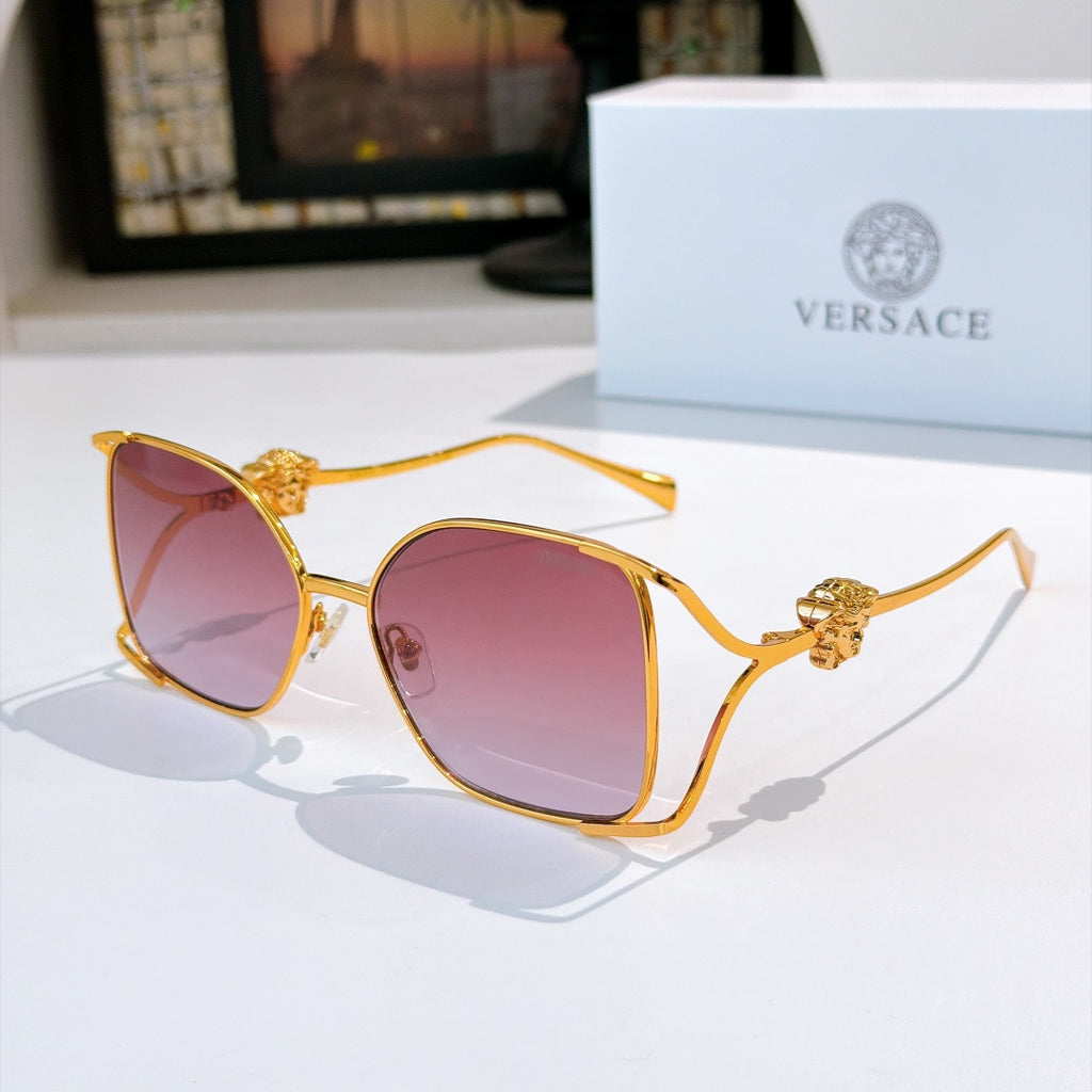 6 Color Hollow Square Metal Sunglasses - VE1874