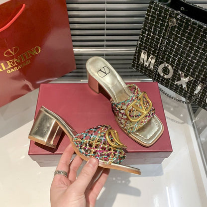 Hollow High Heel Slippers