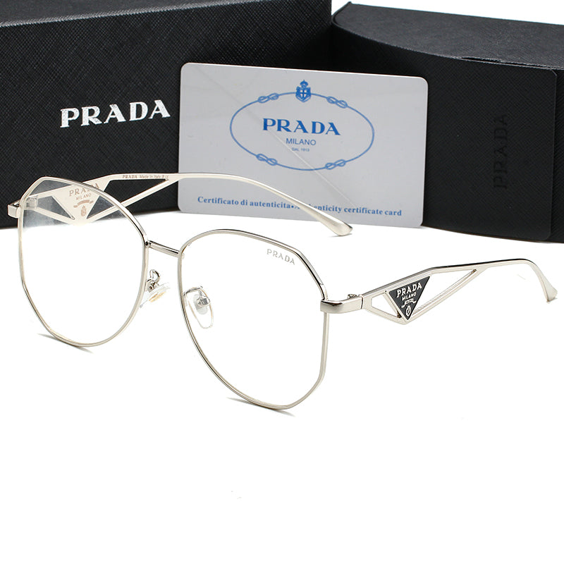 Lunettes de soleil métalliques unisexe avec logo triangulaire