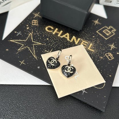 Pendientes Corazón Negro