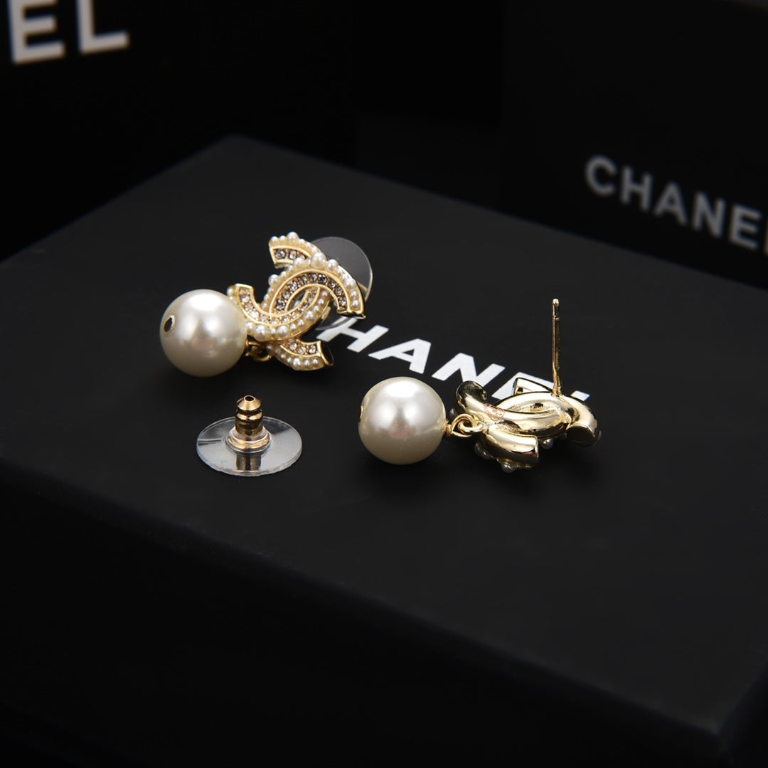 Boucles d'oreilles pendantes Perle Alphabet Tempérament