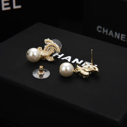 Boucles d'oreilles pendantes Perle Alphabet Tempérament