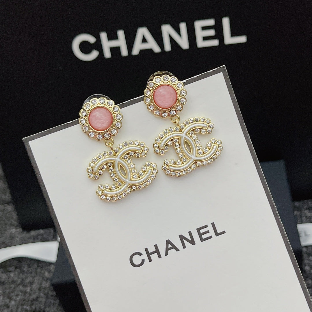 Pendientes de Diamantes y Cristales de Flores