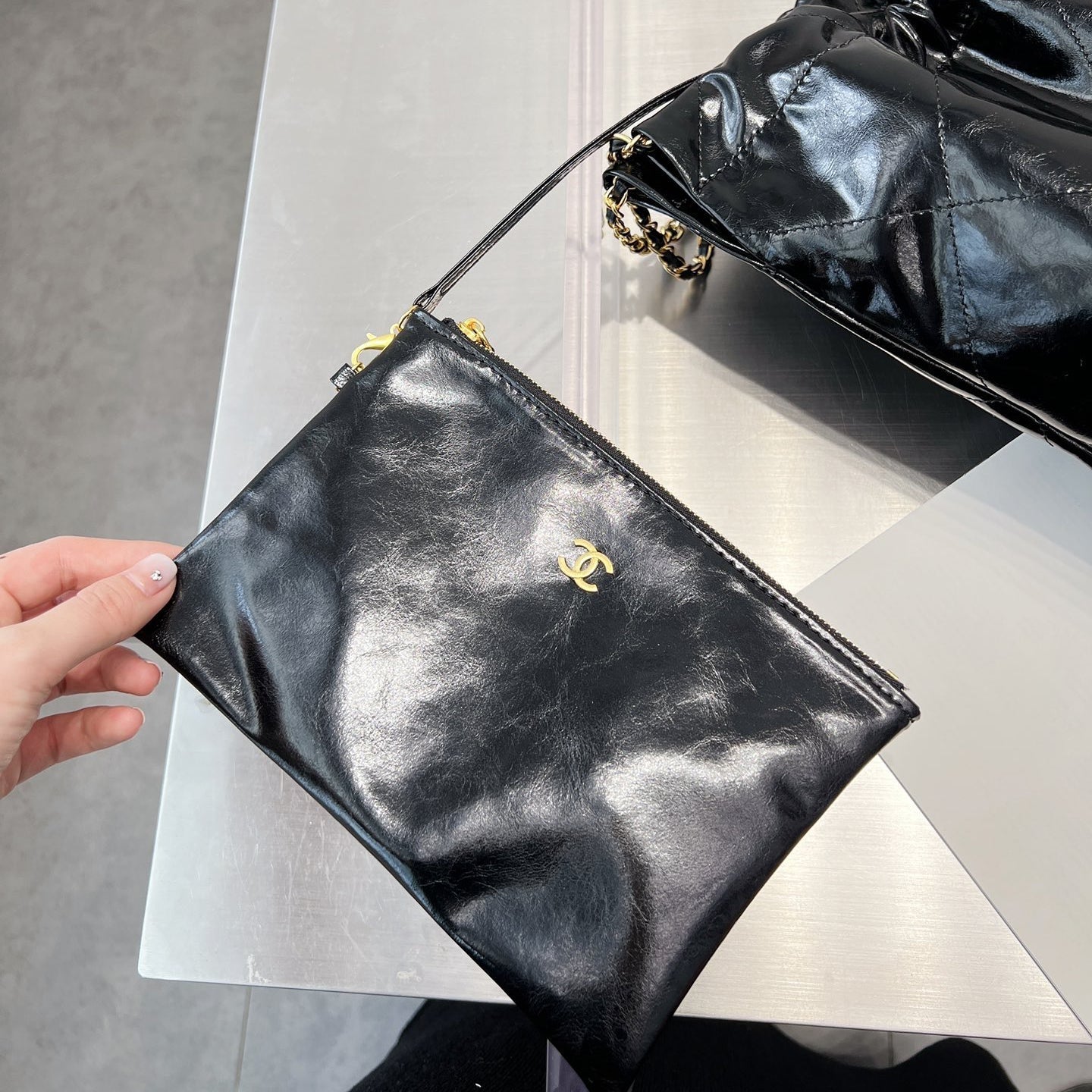 Sac shopping en cuir huilé 22s