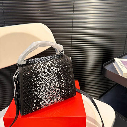 Sac à main carré Logo Diamant Scintillant