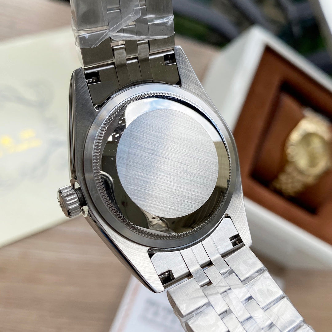4-Style Luxury Collection (Silver, Two-Tone & Gold-Tone), Elegant Roman Numerals & Fluted Bezel