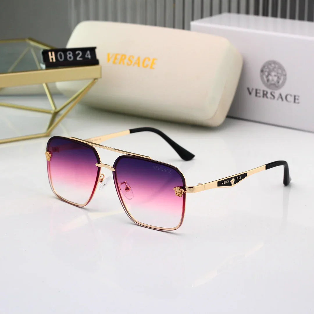 Lunettes de soleil en métal avec verres HD 7 couleurs 0824