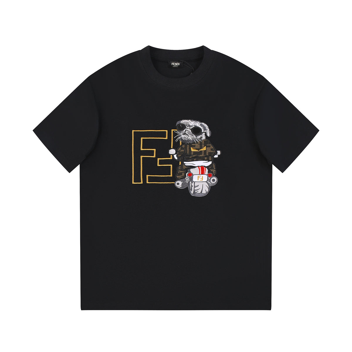 T-shirt imprimé Moto Ours