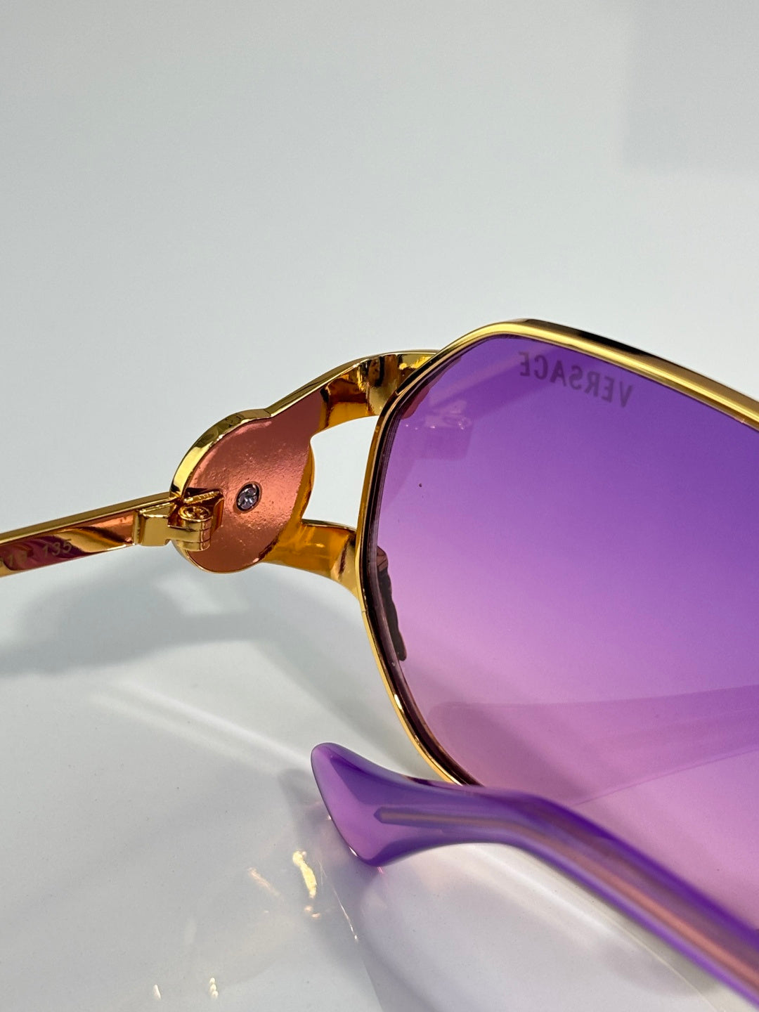 Retro Octagonal Metal Frame Sunglasses - VE7223