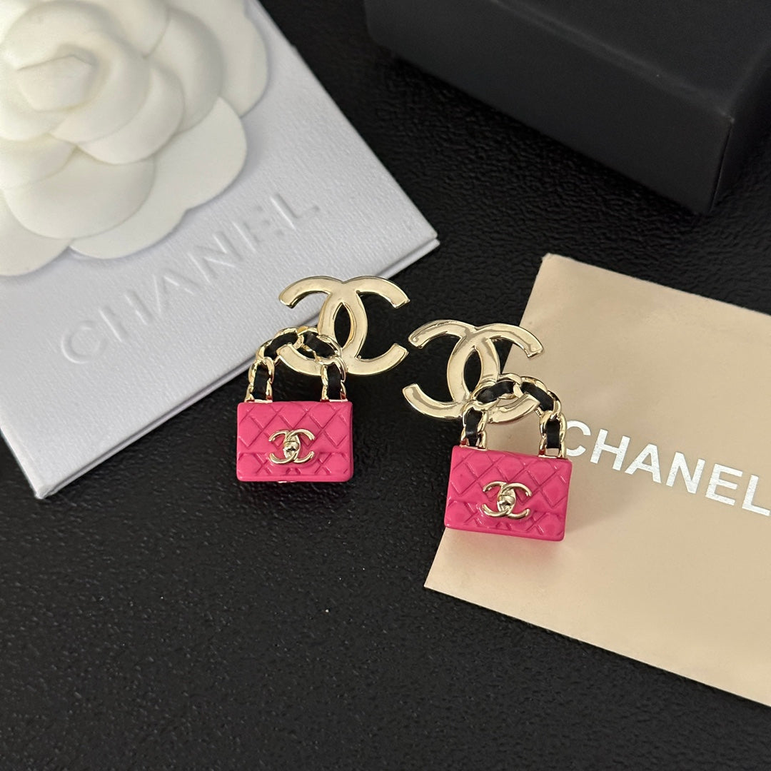 Nouvelles boucles d'oreilles pendentifs sac à main mode