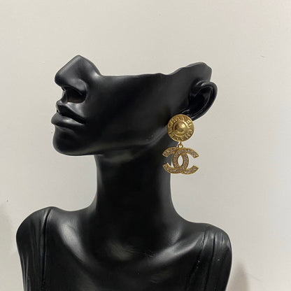 Boucles d'oreilles pendantes diamant lettre tempérament