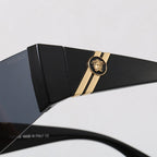 Rimless Shield Sunglasses 7 Style Options Vintage Medallion Design Y2K Fashion Luxury Look XY6043