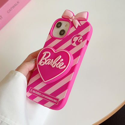 Funda de silicona con soporte de amor 3D
