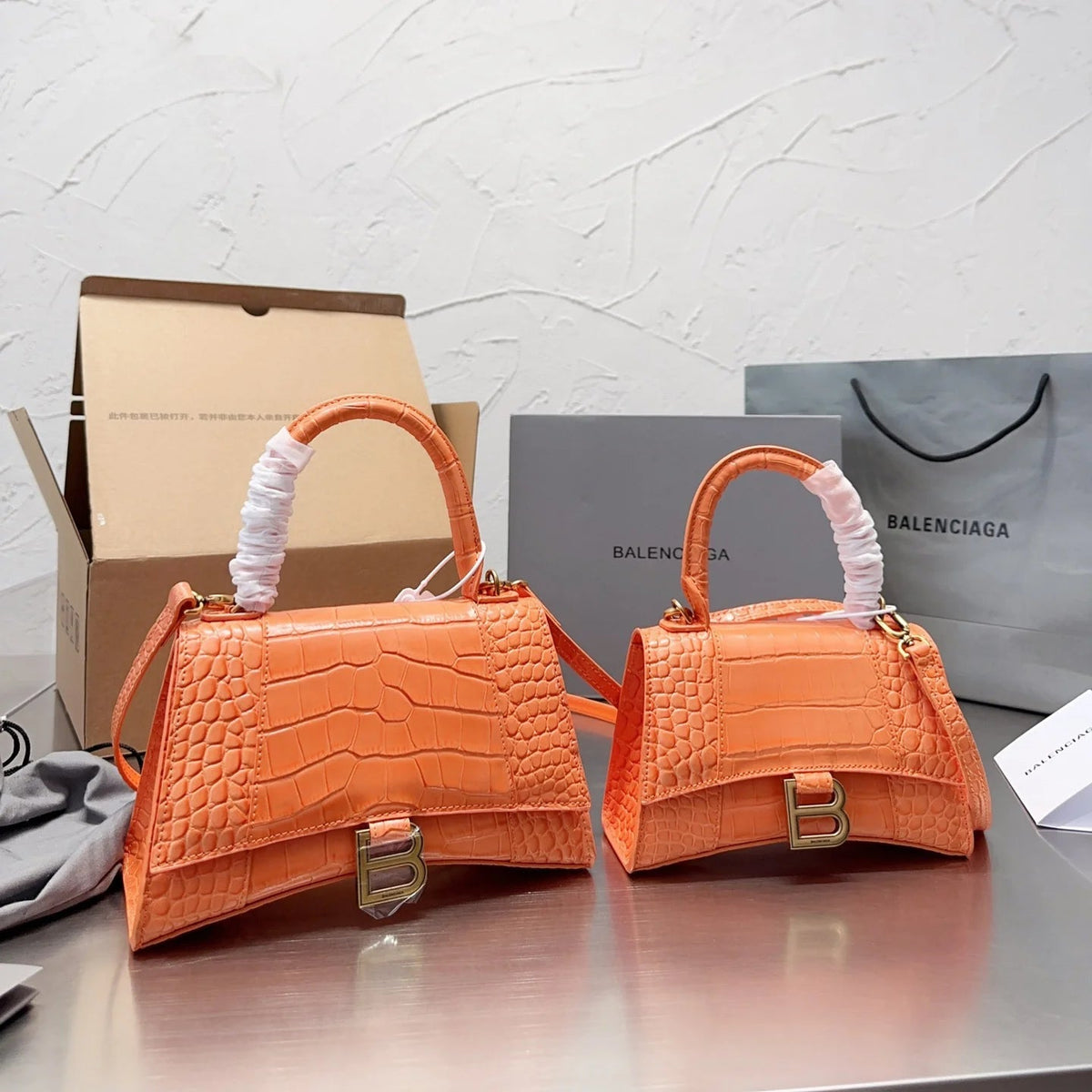 Crocodile Effect Tote Crossbody Bag